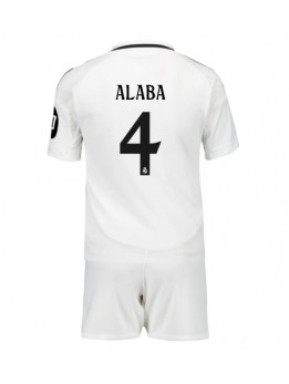 Real Madrid David Alaba #4 Dječji Domaci Dres kompleti 2024-25 Kratak Rukavima (+ kratke hlače)